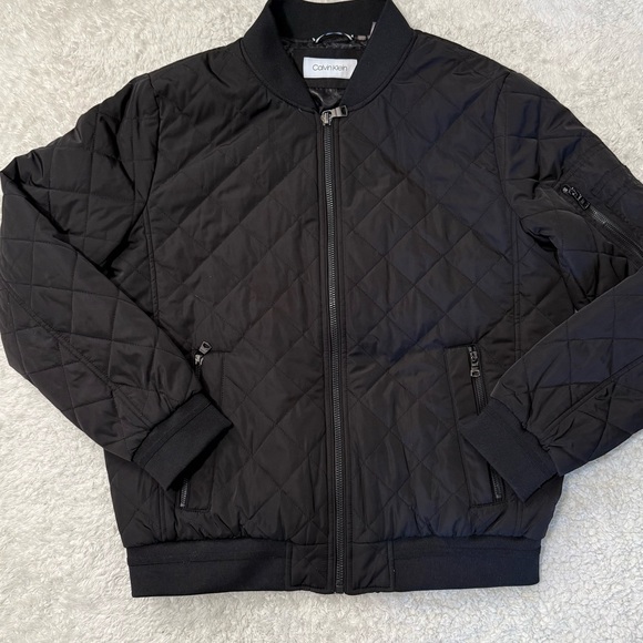 Calvin Klein Other - Calvin Klein Men's Black Quilted Bomber Jacket